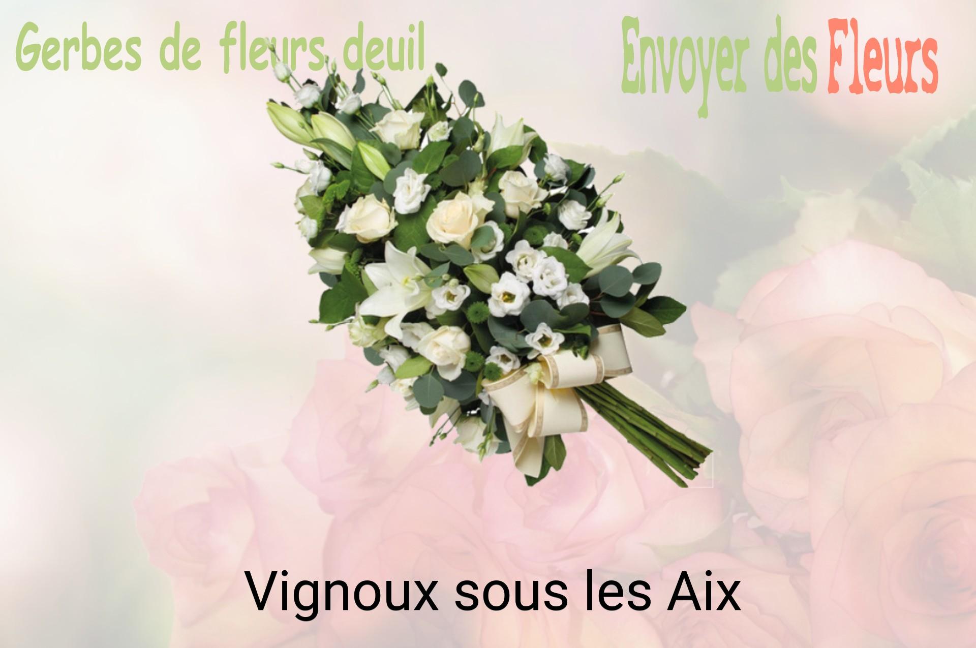 Gerbe de fleurs de deuil livrée à Vignoux-sous-les-Aix